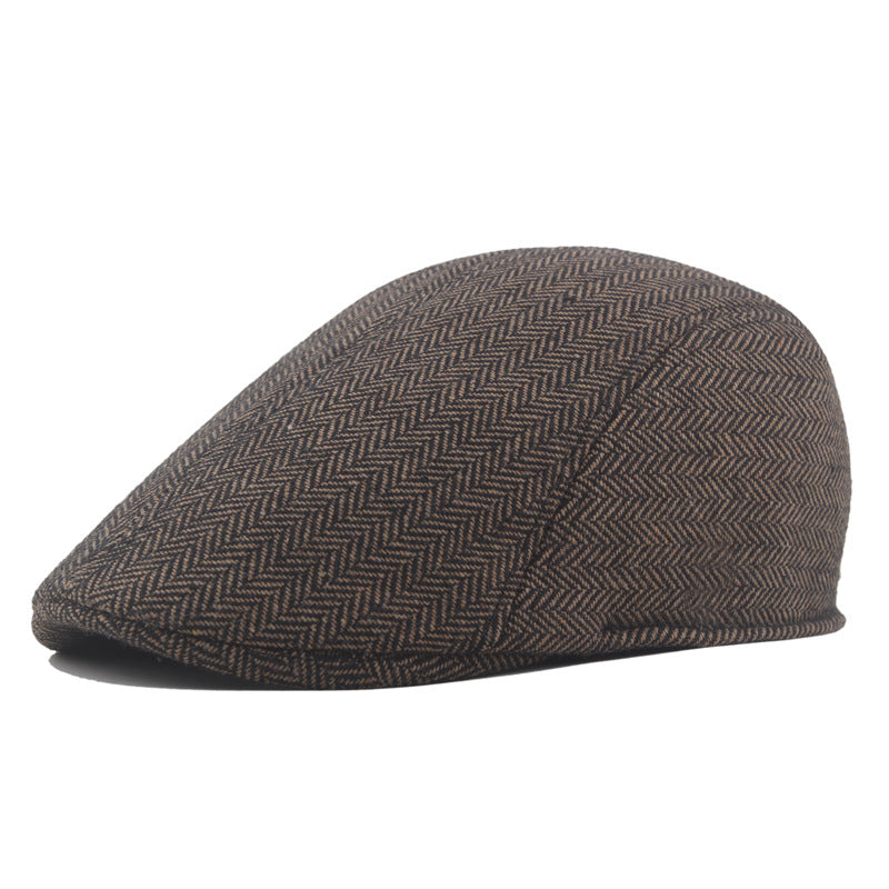 Herringbone Tweed Cap