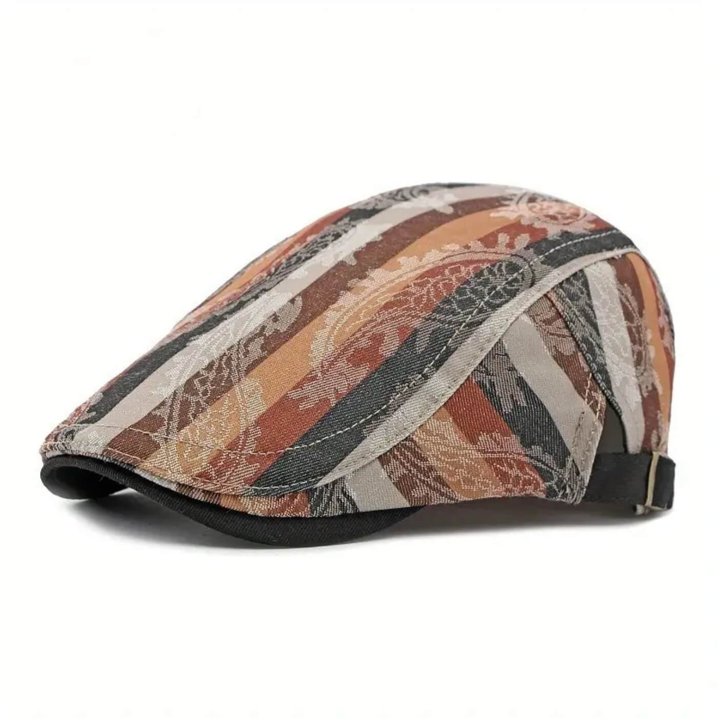 The Mercer — Woven Patchwork Flat Cap