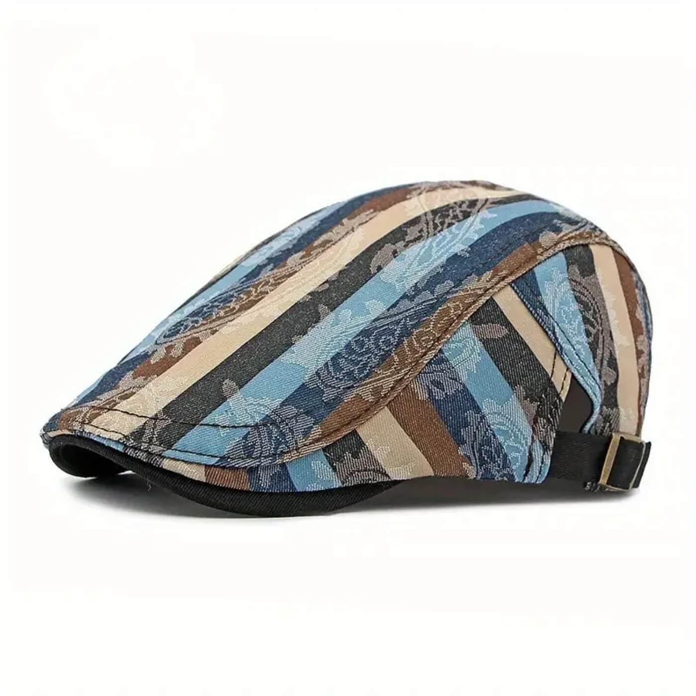 The Mercer — Woven Patchwork Flat Cap