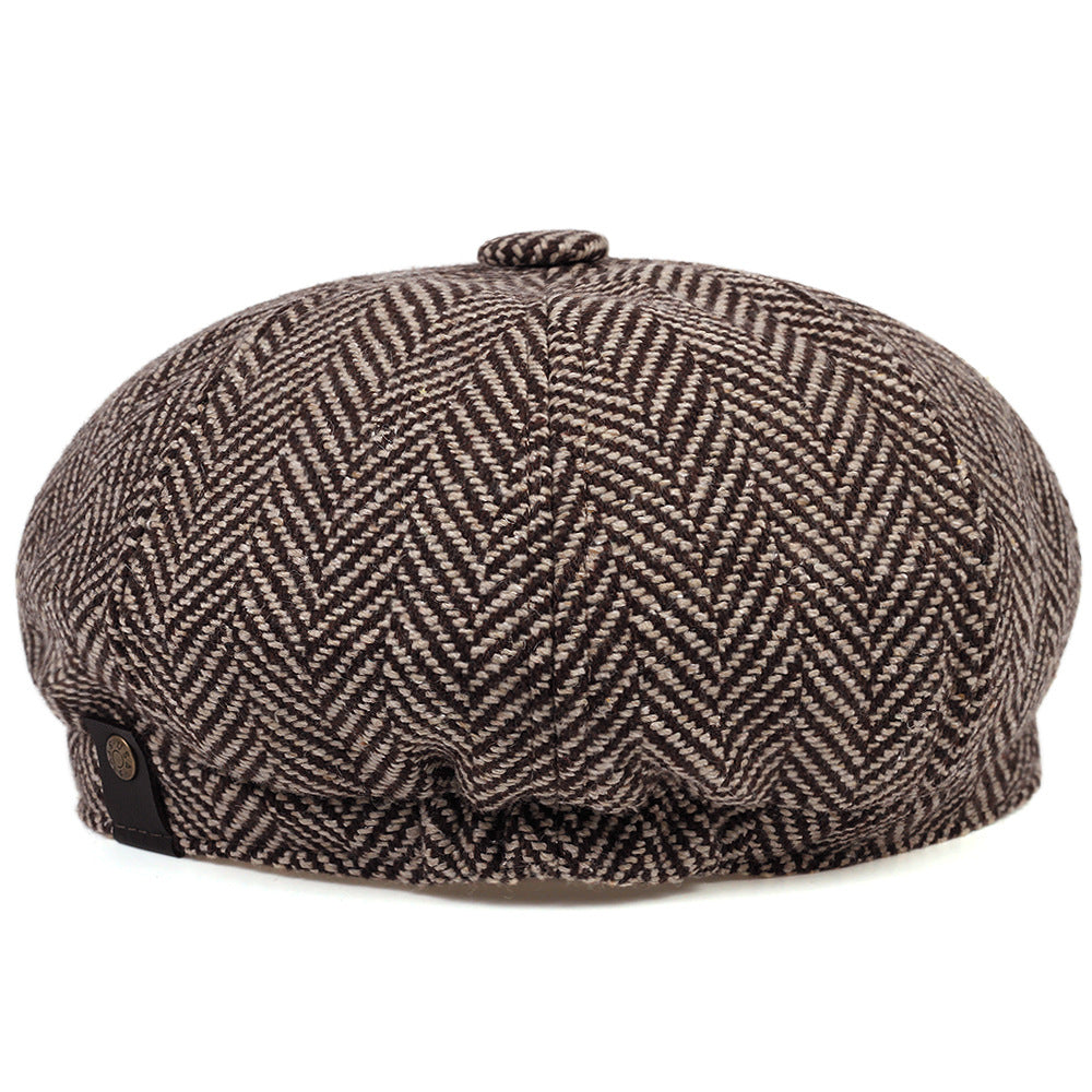 Contrast Herringbone Cap