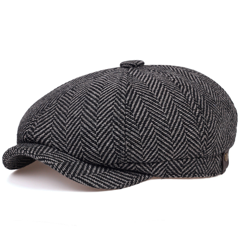 Contrast Herringbone Cap