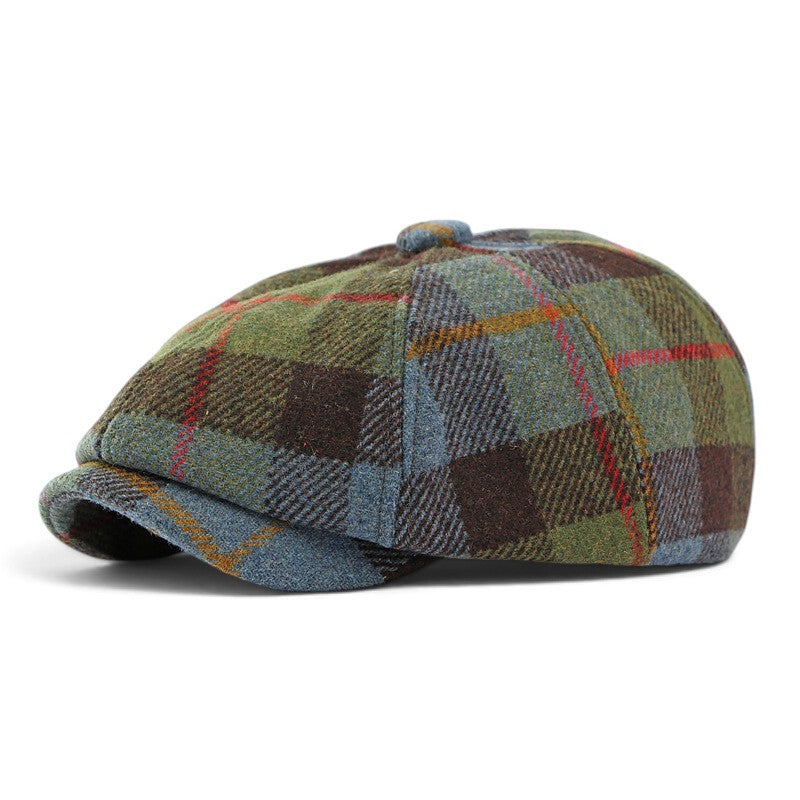 Plaid Newsboy Cap