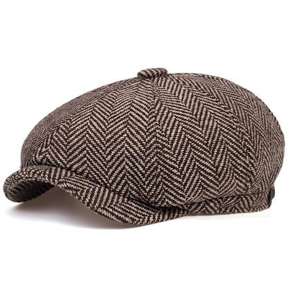 Contrast Herringbone Cap