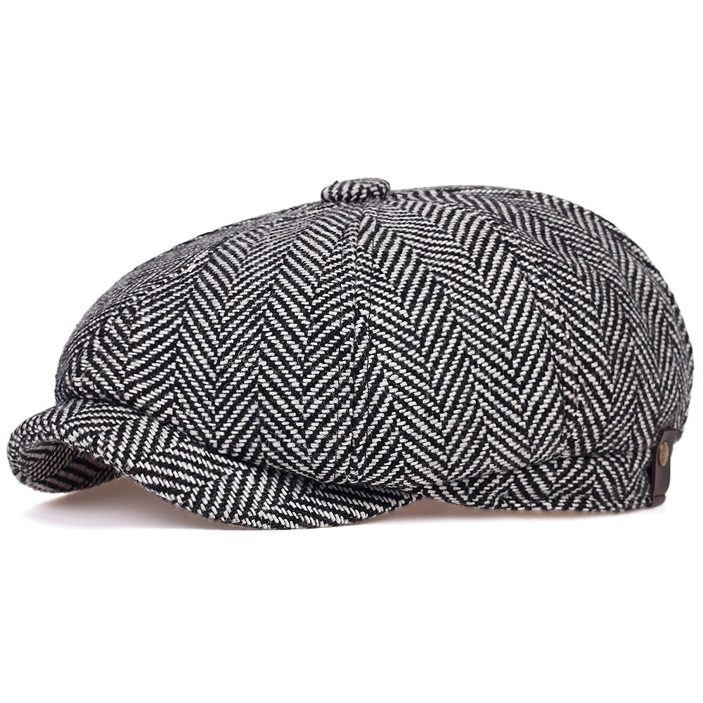 Contrast Herringbone Cap