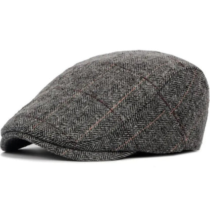 The Foreman — Herringbone Tweed Flat Cap