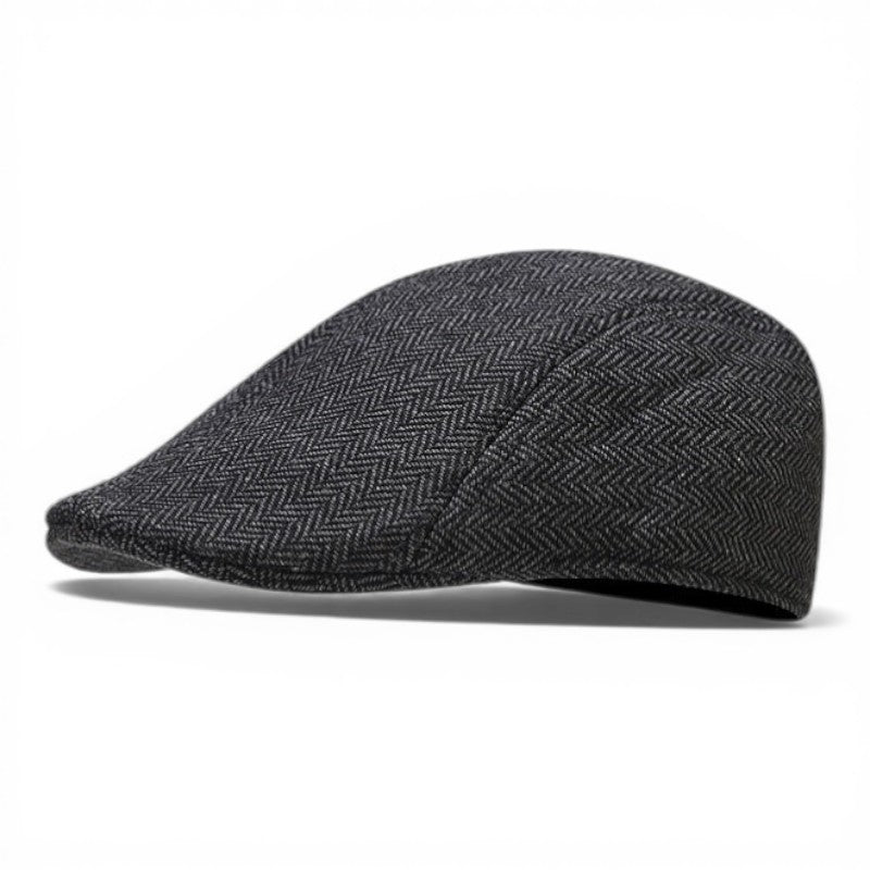 The Tweed — Herringbone Flat Cap