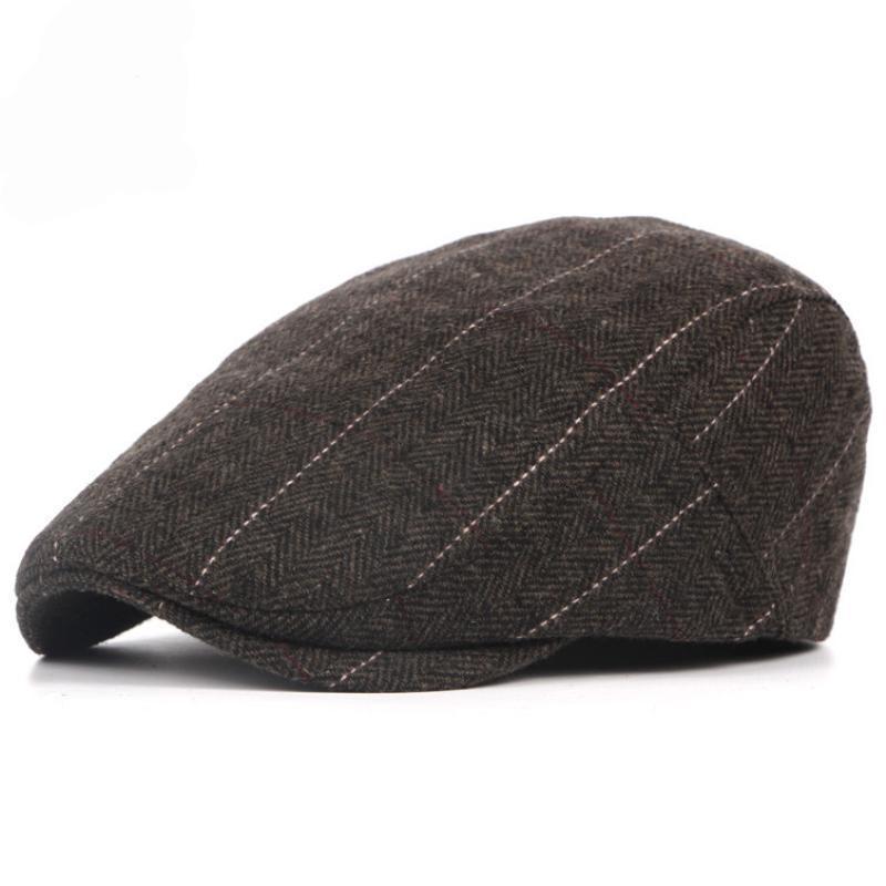 Pinstripe Tweed Cap