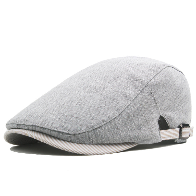 The Shoreline — Linen Blend Flat Cap