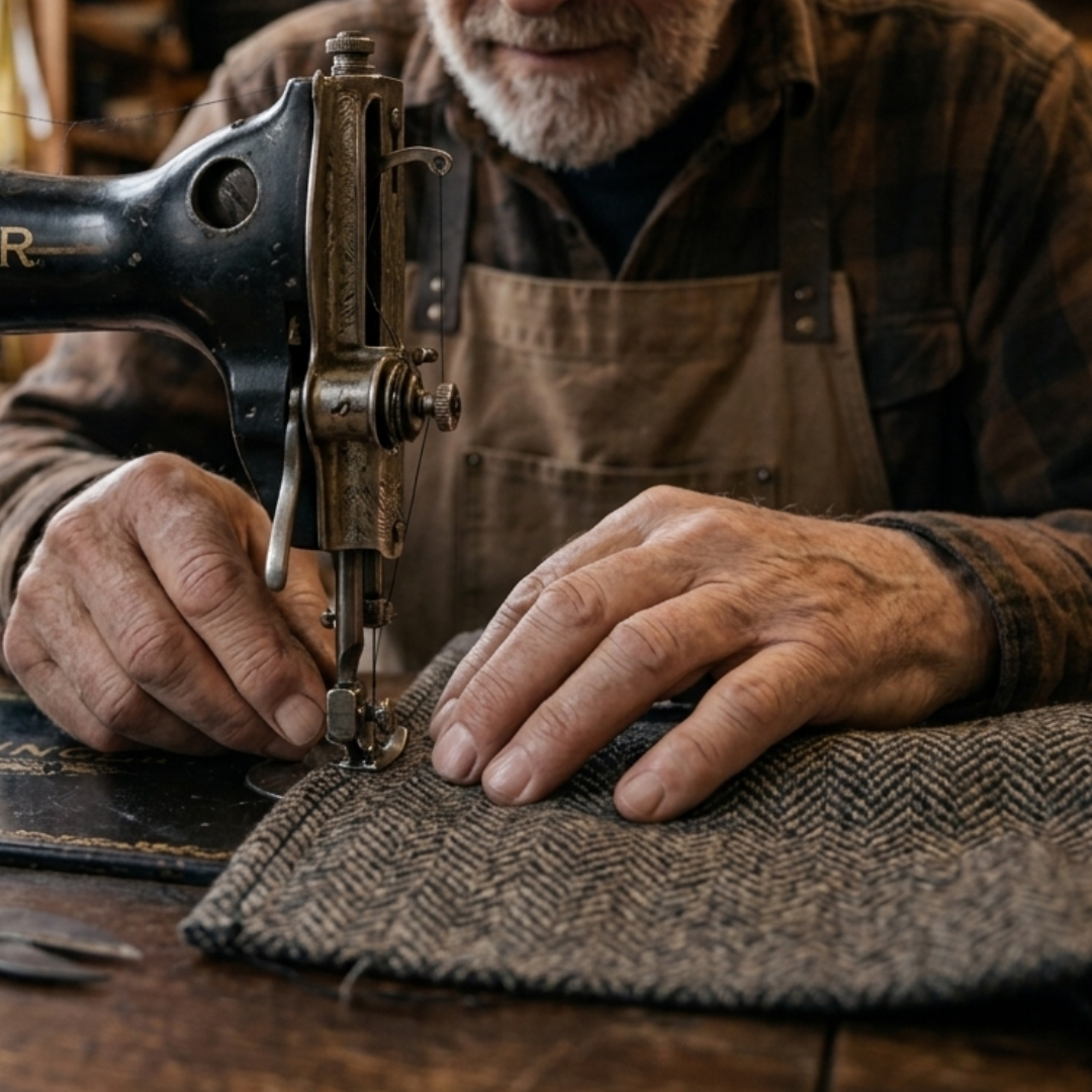 Herringbone Flat Cap