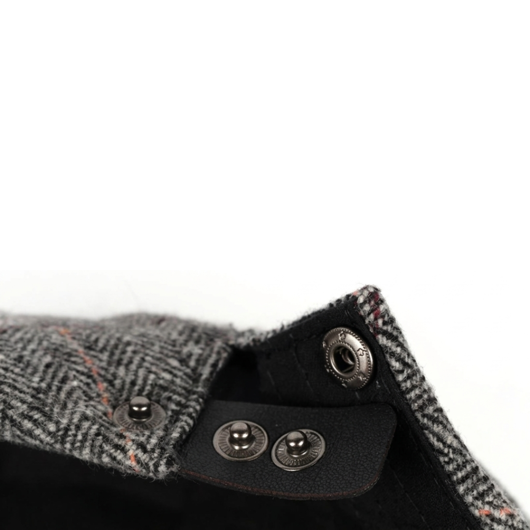 Pinstripe Tweed Cap