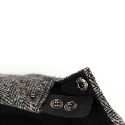 Pinstripe Tweed Cap