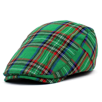 The Highlander — Tartan Flat Cap