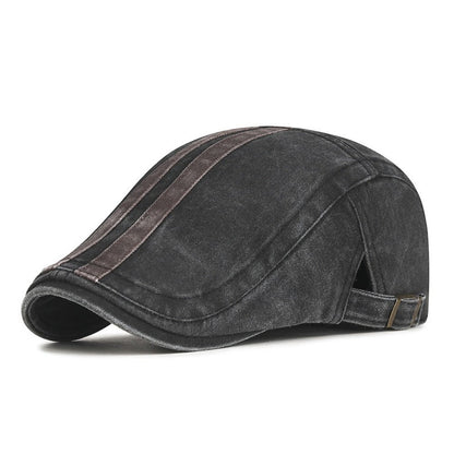 The Drifter — Two-Tone Washed Flat Cap
