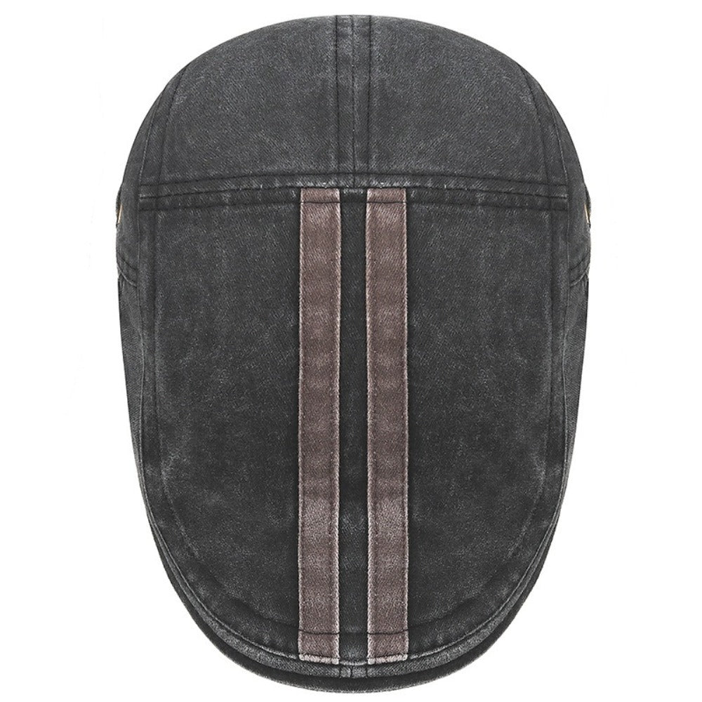 The Drifter — Two-Tone Washed Flat Cap