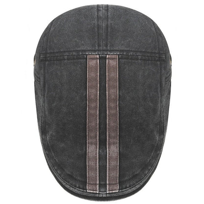 The Drifter — Two-Tone Washed Flat Cap