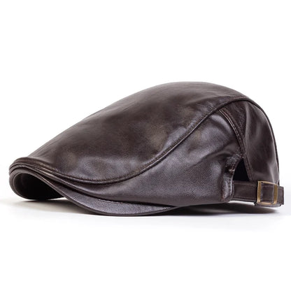 Distressed Leather Cap