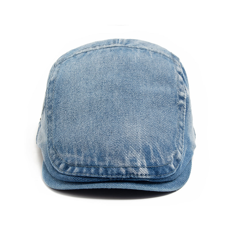 The Waymaker — Washed Denim Flat Cap