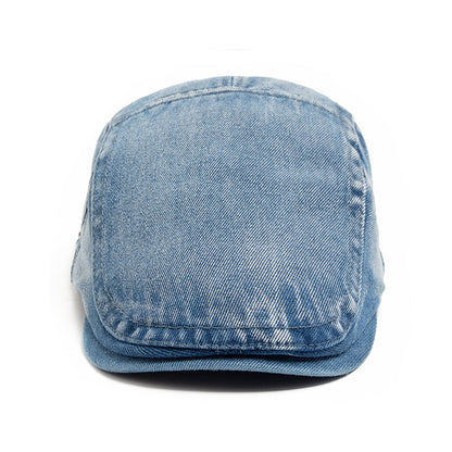 The Waymaker — Washed Denim Flat Cap