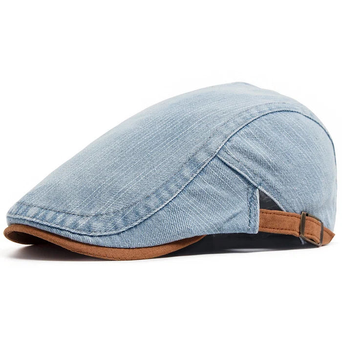 Denim Flat Cap