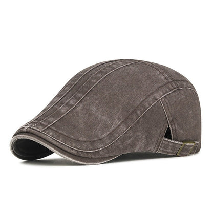 The Drifter — Two-Tone Washed Flat Cap