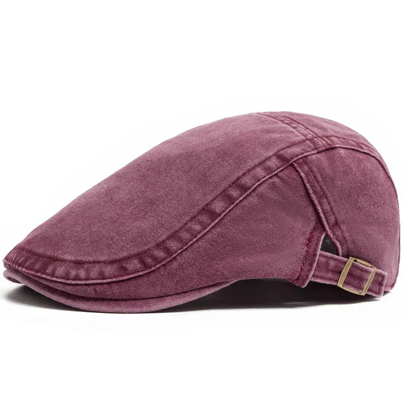No. 01 — Washed Denim Flat Cap