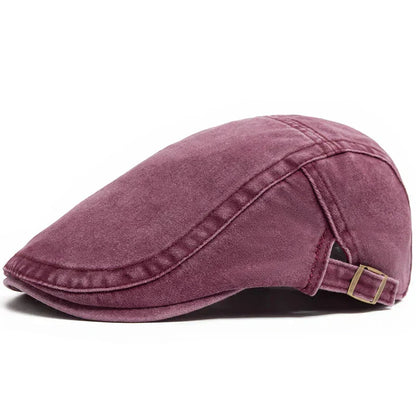 No. 01 — Washed Denim Flat Cap