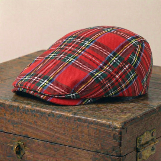 The Highlander — Tartan Flat Cap