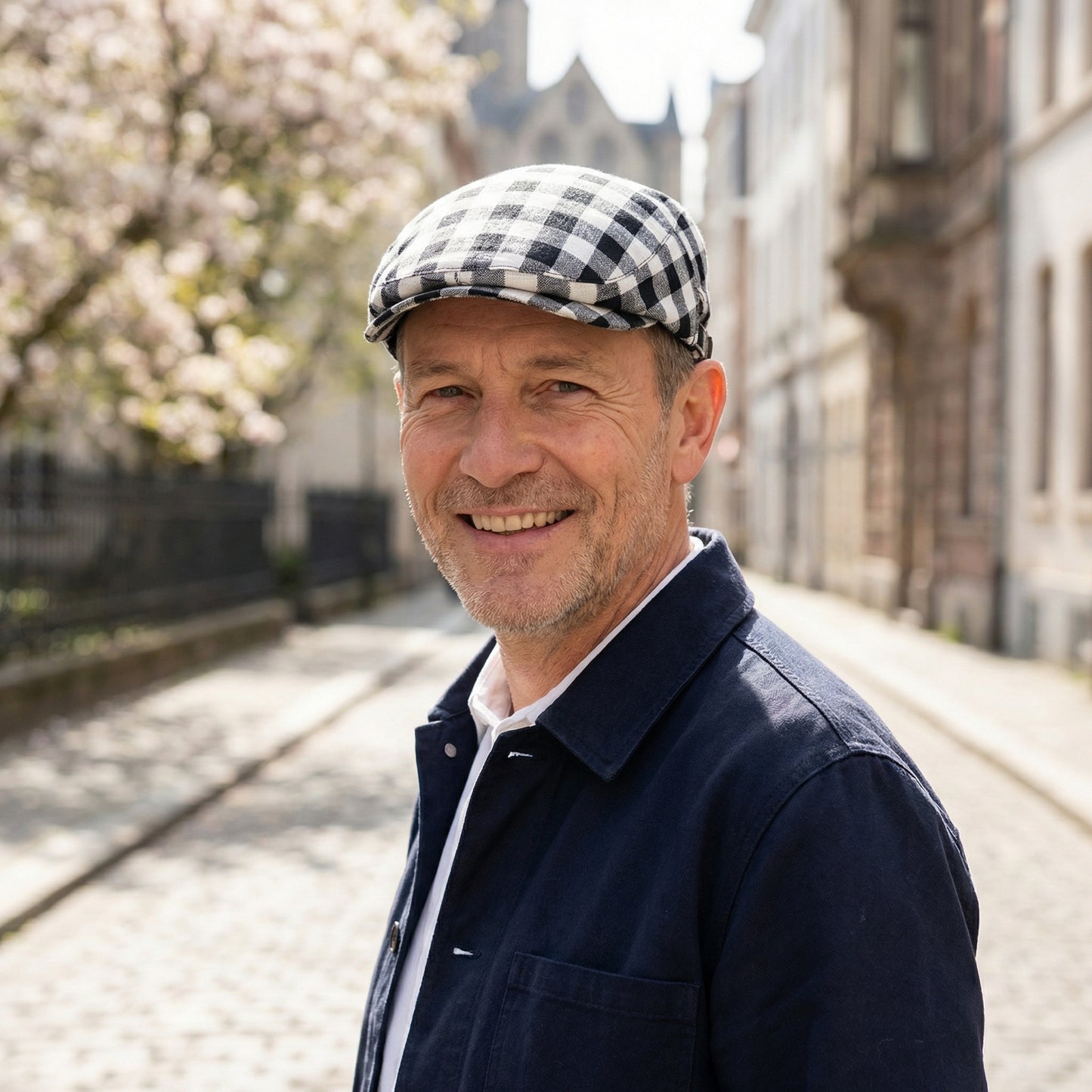 The Crossroads — Check Flat Cap