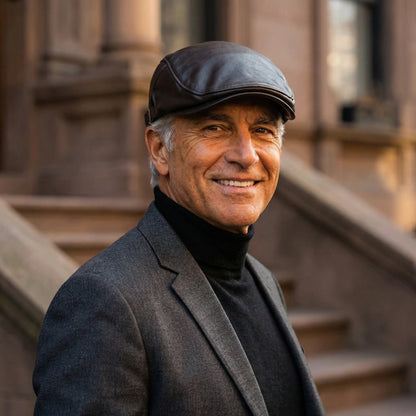 The Chancellor — Leather Flat Cap