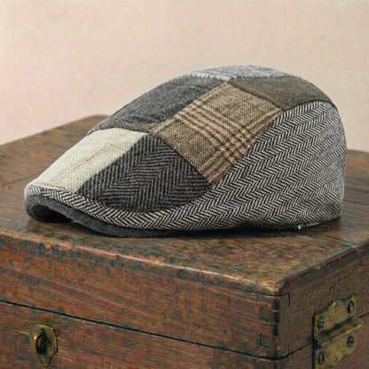 The Weaver — Patchwork Tweed Flat Cap