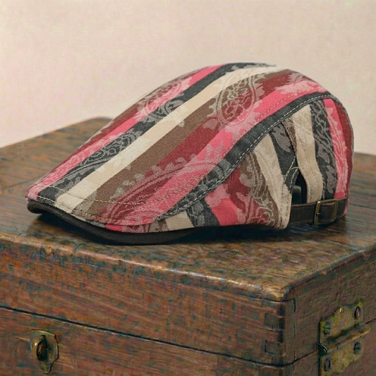 The Mercer — Woven Patchwork Flat Cap