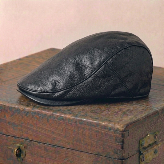 The Cobbler — Leather Flat Cap