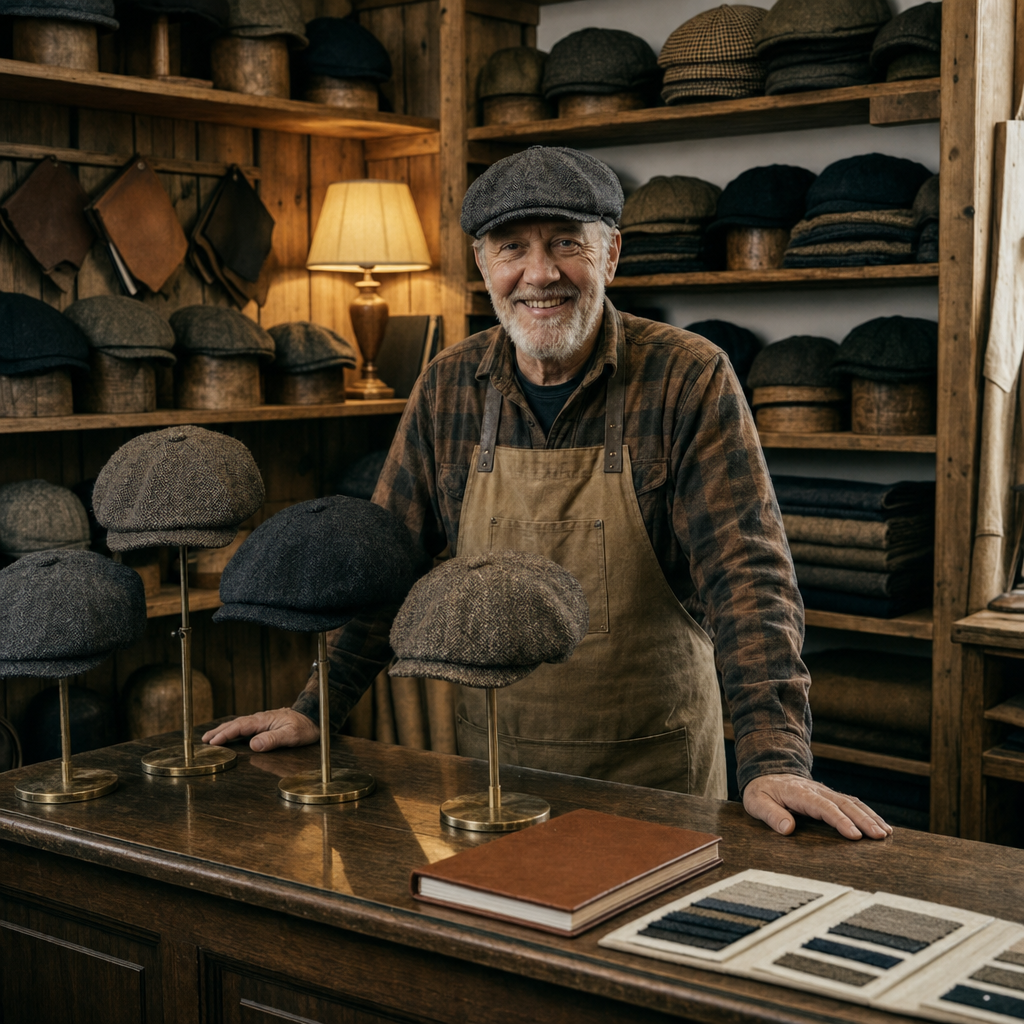 Herringbone Flat Cap