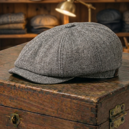 Herringbone Newsboy Cap
