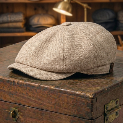 Herringbone Newsboy Cap
