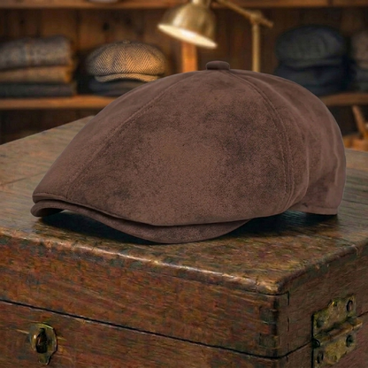 Suede Newsboy Cap