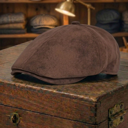 Suede Newsboy Cap
