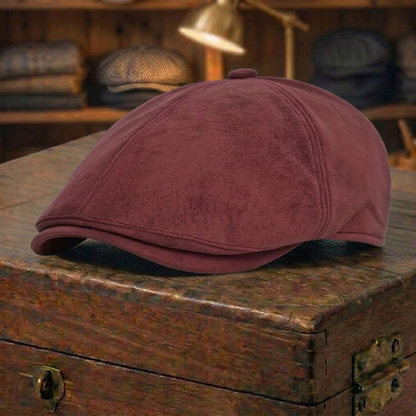 Suede Newsboy Cap