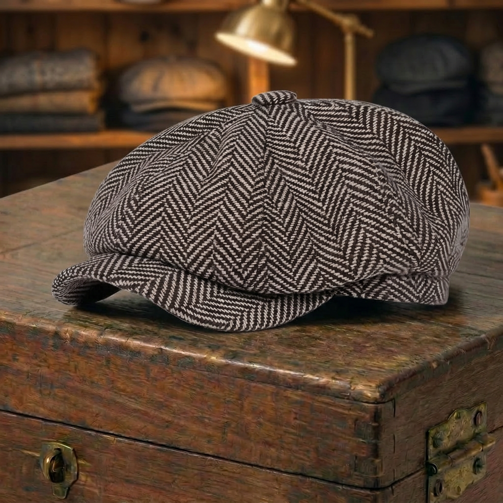 Contrast Herringbone Cap