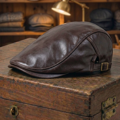 Distressed Leather Cap
