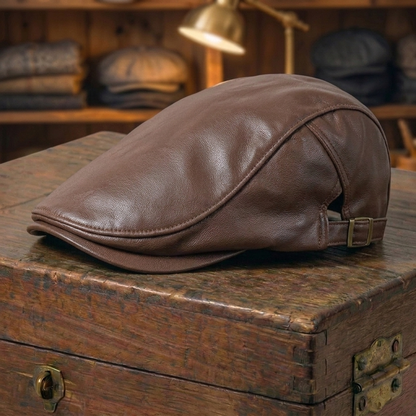 Distressed Leather Cap