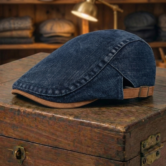 Denim Flat Cap