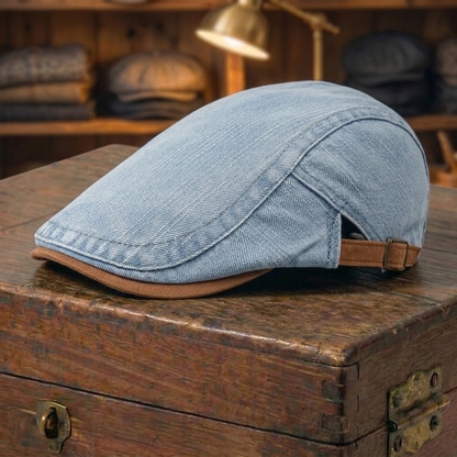 Denim Flat Cap