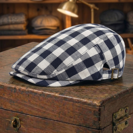 Gingham Check Cap