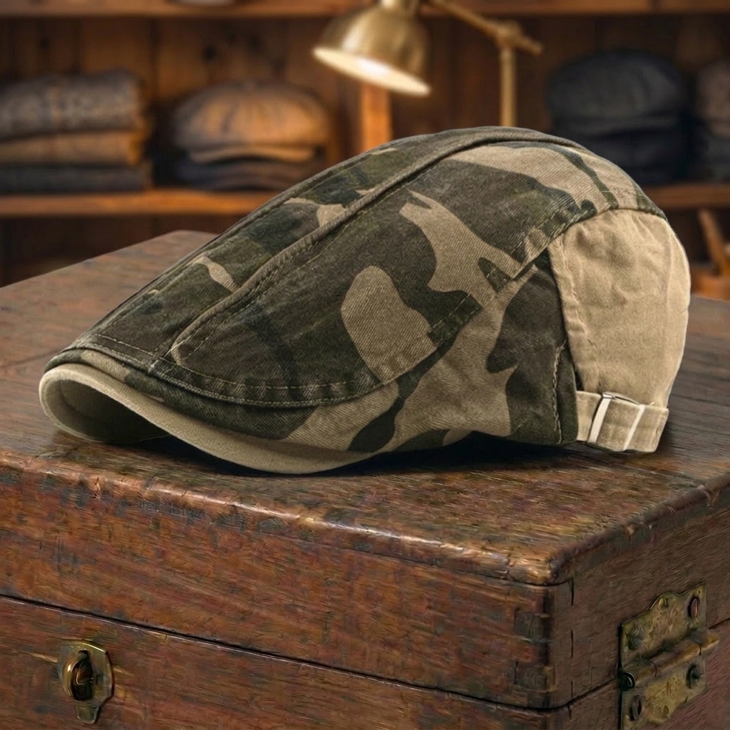 Camo Flat Cap