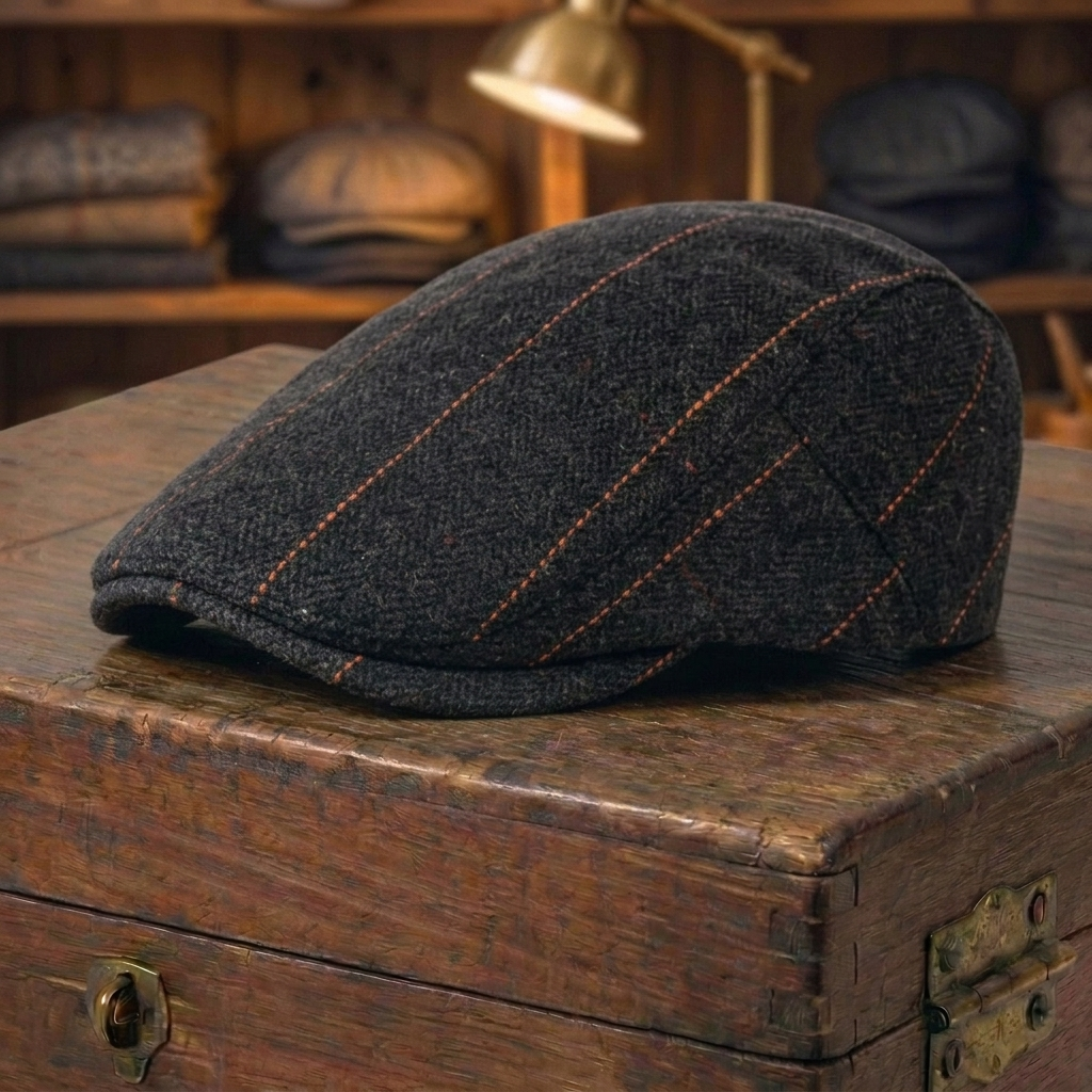 Pinstripe Herringbone Cap