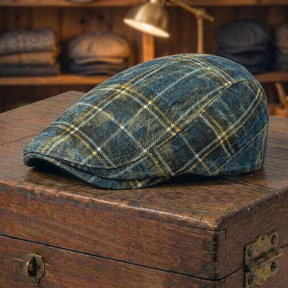 Washed Plaid Cap