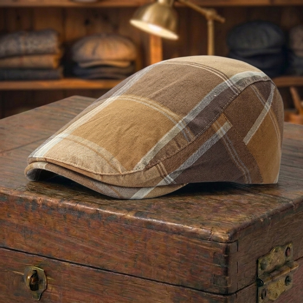 Windowpane Plaid Cap