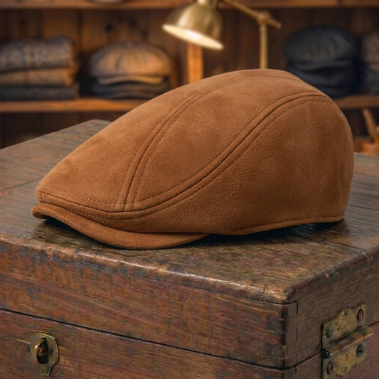 Suede Flat Cap