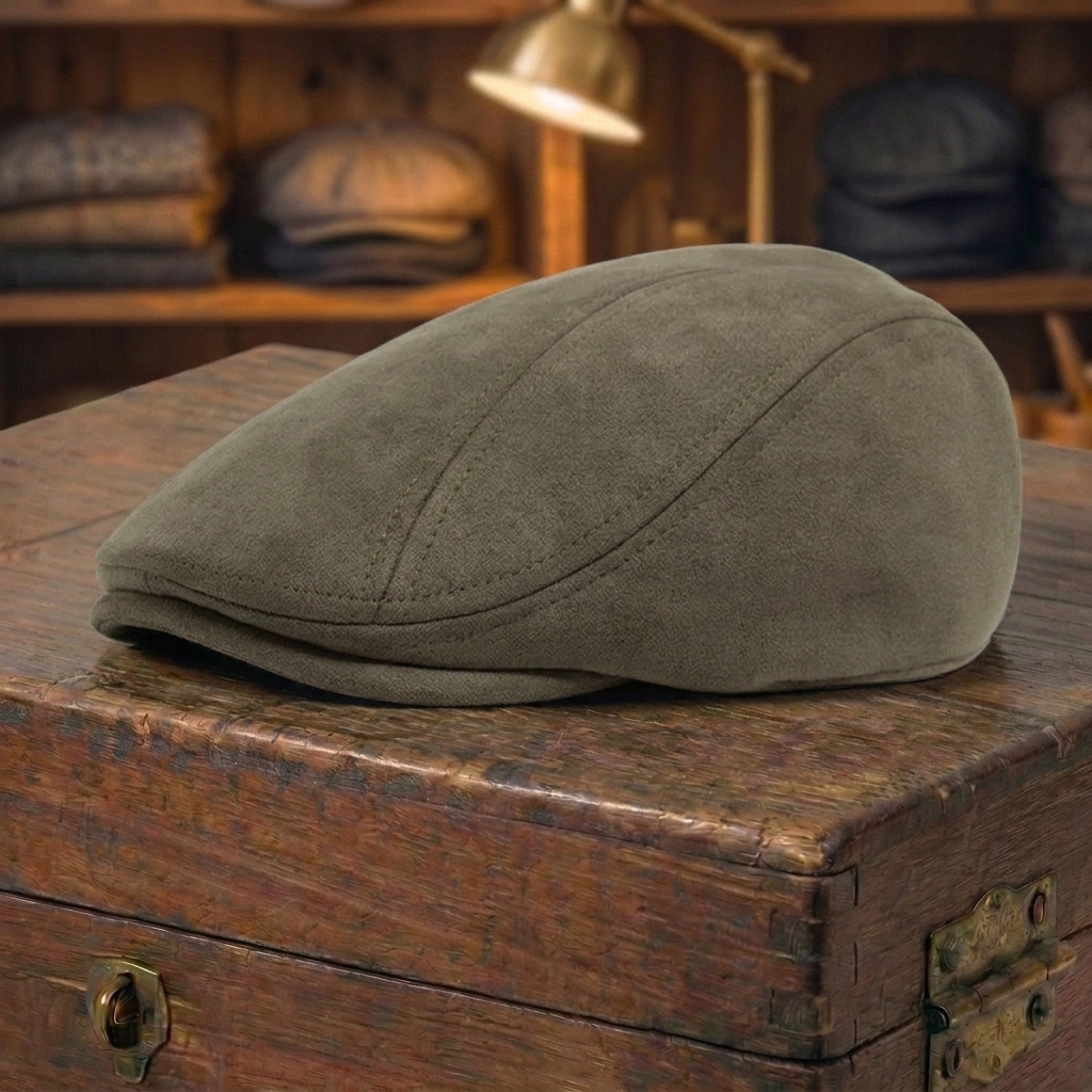 Suede Flat Cap